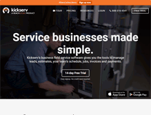 Tablet Screenshot of kickserv.com